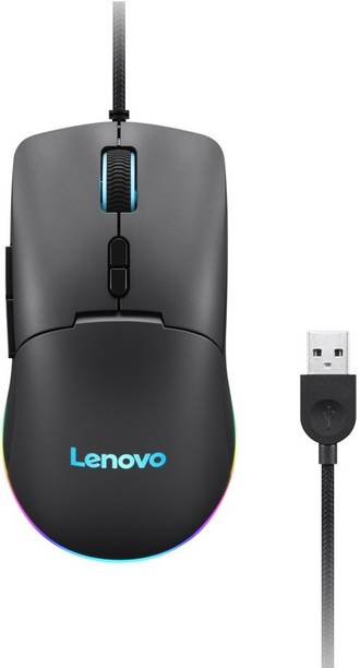Lenovo M210 /Upto 8000 DPI, 7 Buttons, 80 gms, 3 Zone RGB Wired Wired Ambidextrous Optical  Gaming Mouse