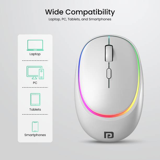 Portronics Toad IV Bluetooth mouse with 2.4 GHz Wireless, Rechargeable, Connect 3 Devices Wireless Optical Mouse