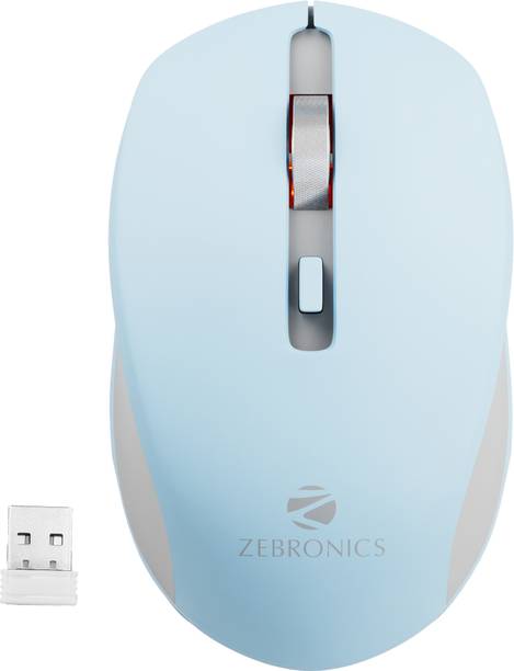 ZEBRONICS Jaguar Wireless Ambidextrous Optical Mouse Wireless Mouse, High Precision, 4 Buttons, Plug & Play Ambidextrous