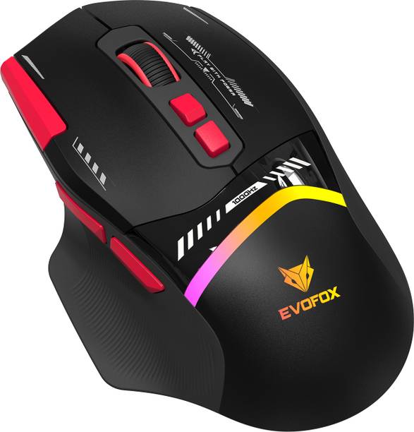 EVOFOX Blaze 2 Tri-Mode 12800 DPI, 8 Programmable Buttons, Rechargeable Wireless Ergonomic Optical Gaming Mouse with Bluetooth