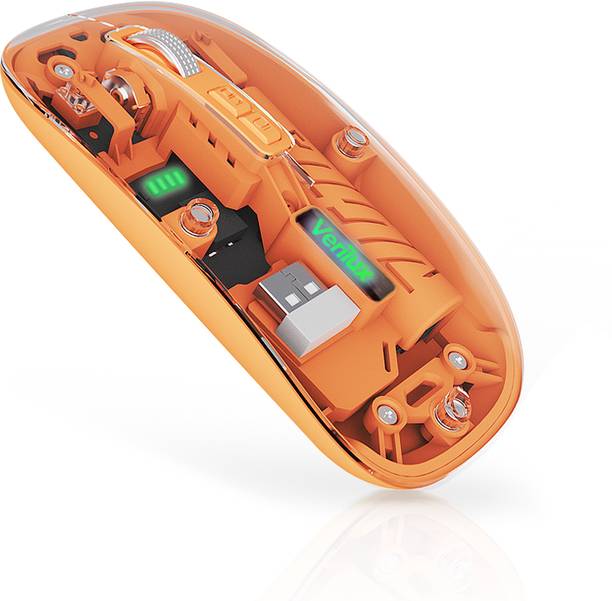 ELEPHANTBOAT Wireless Bluetooth Mouse Dual Mode 24GHz Silent Adjustable DPI Transparent Mous Wireless Ambidextrous Optical  Gaming Mouse With Bluetooth