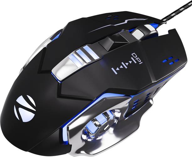 ZEBRONICS Zeb-Transformer M3 (Black) Wired Ergonomic Optical  Gaming Mouse