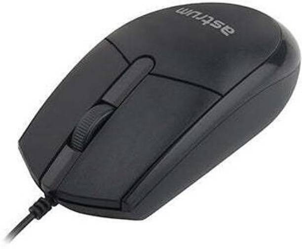 ASTRUM Wired USB Mouse for Windows, PC, Desktop, Laptop, Notebook, Mac & Chromebook Wired Ambidextrous Optical Mouse