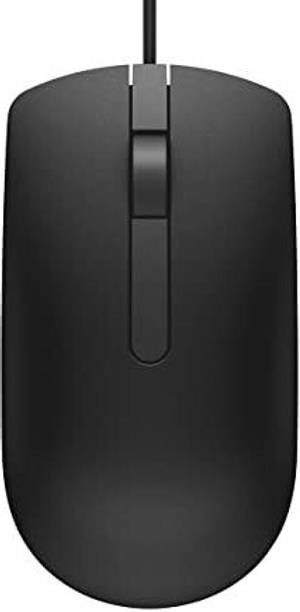 DELL MS116 USB Optical Mouse (Black) Wired Ambidextrous Optical Mouse