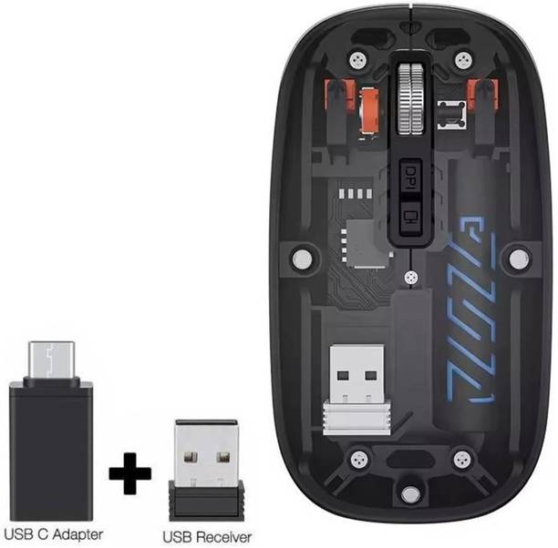 SAVI Transparent Slim Dual Mode Mouse Wireless Ergonomic Optical Mouse With Bluetooth