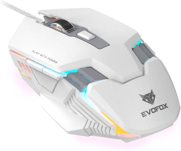 EVOFOX Spectre 3600 DPI Gaming Sensor and 7 Colours Rainbow Lighting Wired Ambidextrous Optical  Gaming Mouse