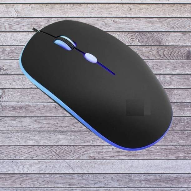 MAKMONI Computer Mouse Wired, Silent USB Mouse - Slim & Compact USB Mouse MB124 Wired Right Handed Optical  Gaming Mouse