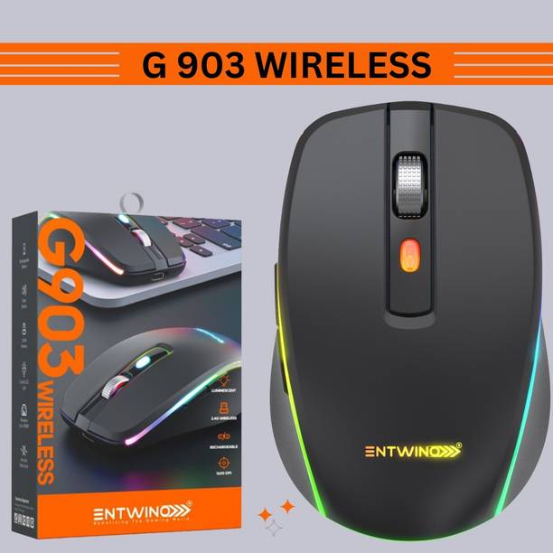 ENTWINO G903 WIRELSS and REACHARGABLE GAMING MOUSE Wireless Right Handed Optical  Gaming Mouse  with Bluetooth