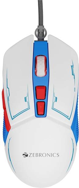 ZEBRONICS Zeb-Astro with Upto 7200 DPI, 7 Buttons, Braided Cable Wired Ambidextrous Optical Gaming Mouse