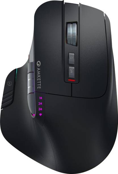 AMKETTE XS Series Flow Ergonomic Optical Mouse Multi-Device 3200 DPI Rechargeable
