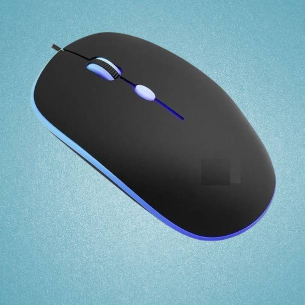 MAKMONI Computer Mouse Wired, Silent USB Mouse - Slim & Compact USB Mouse MB60 Wired Right Handed Optical  Gaming Mouse