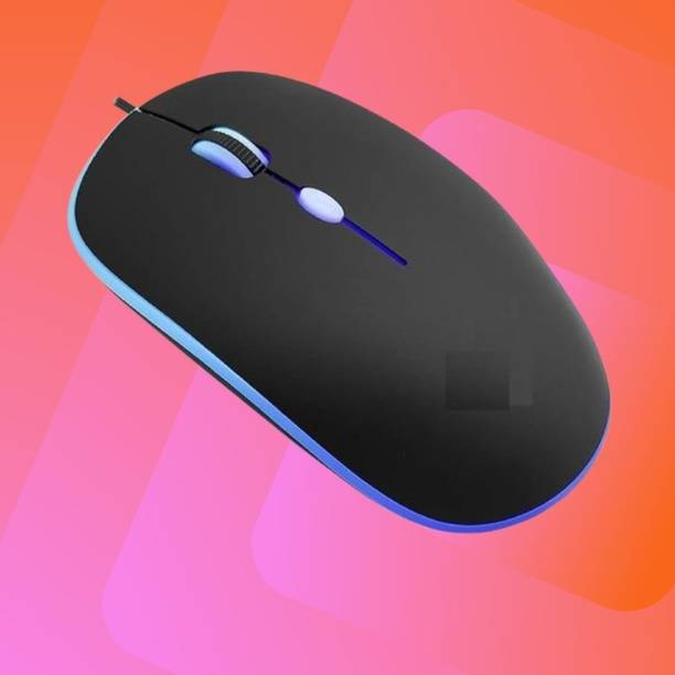 MAKMONI Computer Mouse Wired, Silent USB Mouse - Slim & Compact USB Mouse MB117 Wired Right Handed Optical  Gaming Mouse