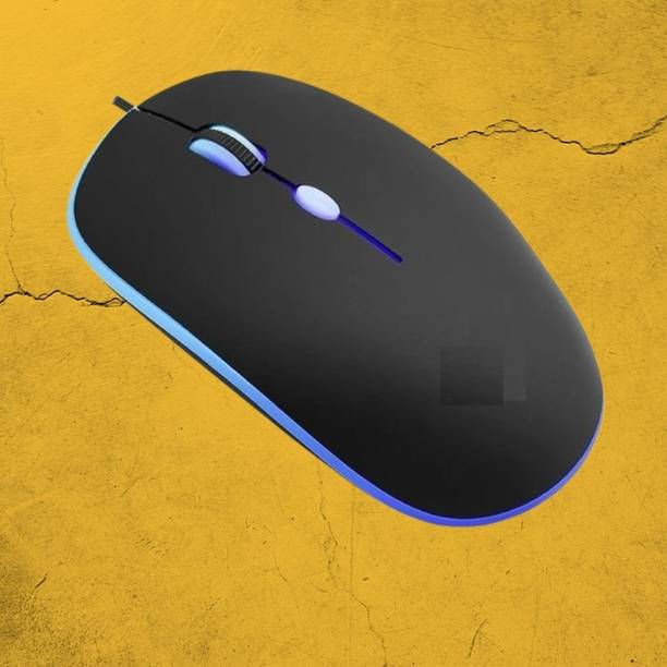 MAKMONI Computer Mouse Wired, Silent USB Mouse - Slim & Compact USB Mouse MB34 Wired Right Handed Optical  Gaming Mouse