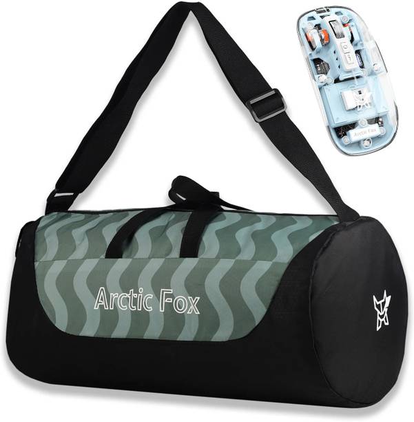 Arctic Fox E Barrel sea spray duffel bag and Pureview Transparent Wireless Mouse Blue Wireless Ambidextrous Optical  Gaming Mouse  with Bluetooth