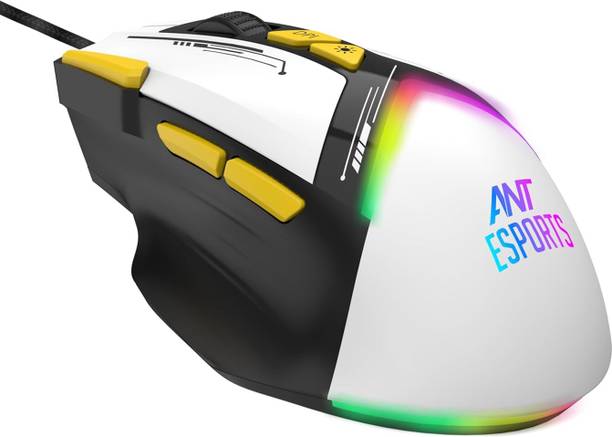 Ant Esports GM333 RGB 12800 DPI,1.5M Braided Cable Wired Ergonomic Optical  Gaming Mouse