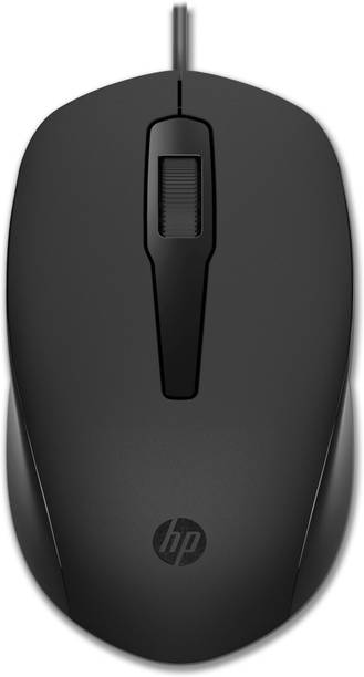 HP 150 Wired Ambidextrous Optical Mouse (USB 2.0, Black)