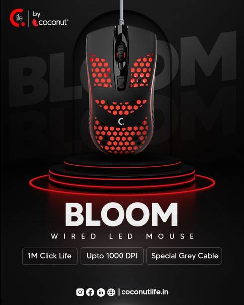 Coc BLOOM M110 Wired Ambidextrous Laser  Gaming Mouse