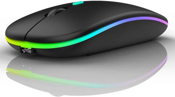 Elderbuy Wireless 2.4Ghz Rechargeable Mouse 1200 DPI Ultra-Thin Wireless Optical Mouse  with Bluetooth