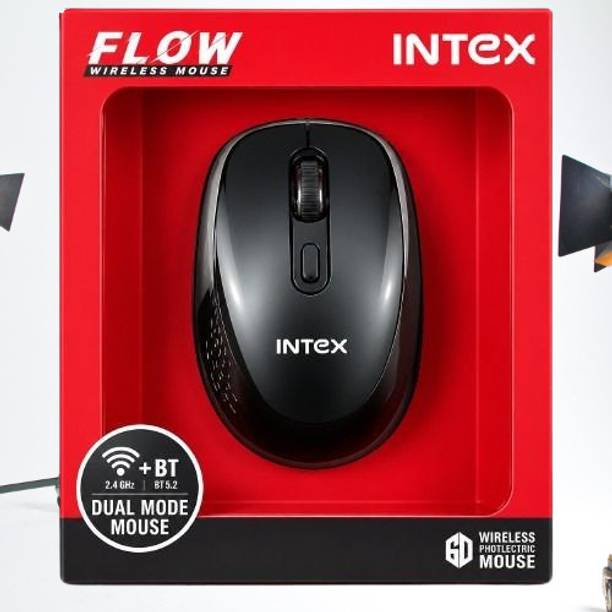 Intex Wireless_Mouse Ergonomic 2.4GHz Cordless Optical Mouse with USB Nano Receiver Wireless Ergonomic Touch Mouse With Bluetooth