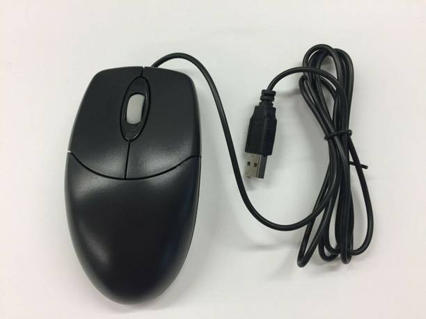 Wifton Optical Mouse USB fiber-optic wired mouse-Black Wired Ambidextrous Optical  Gaming Mouse