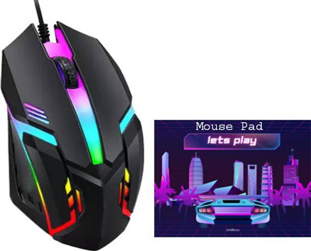 UniBoss RGB Gaming Mouse with Mouse Pad Wired Ambidextrous Optical  Gaming Mouse