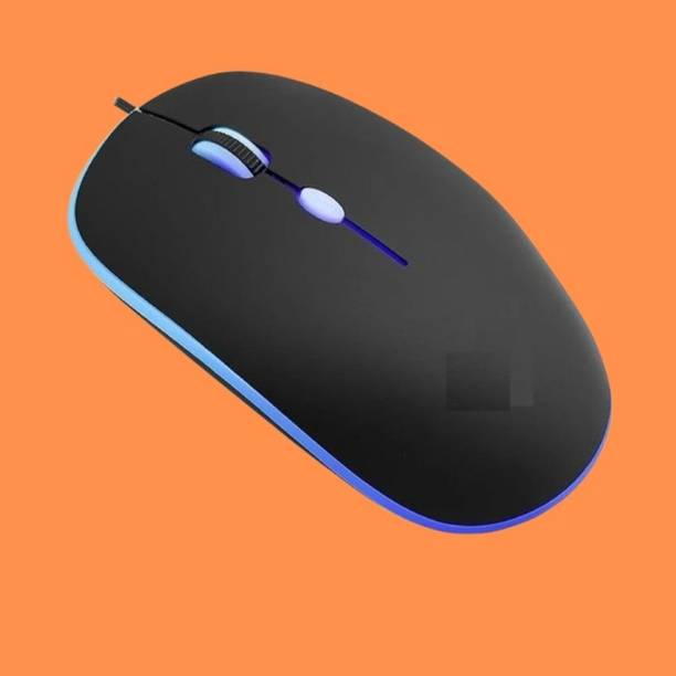 MAKMONI Computer Mouse Wired, Silent USB Mouse - Slim & Compact USB Mouse MB52 Wired Right Handed Optical  Gaming Mouse