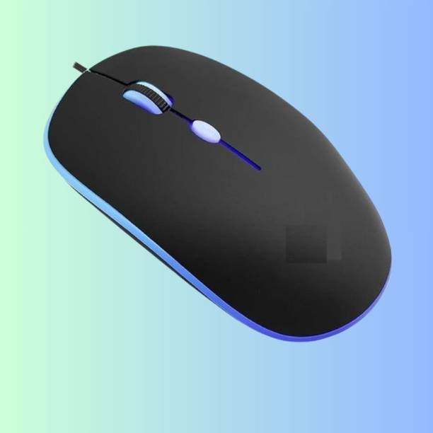 MAKMONI Computer Mouse Wired, Silent USB Mouse - Slim & Compact USB Mouse MB2 Wired Right Handed Optical  Gaming Mouse