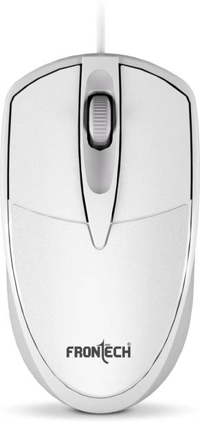 Frontech MS-0047W Ergonomic, High-Precision, Multi-Device Compatible Wired Ambidextrous Optical Mouse