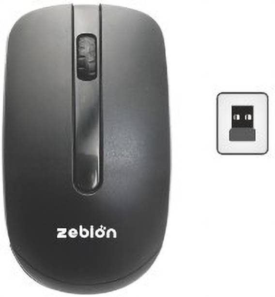 ADFINANCE zebion GLAZE Wireless Optical Mouse (2.4GHz Wireless, SILVER BLACK) Wired Optical Mouse