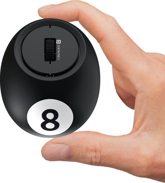 Portronics ToadPlay Billiard Mini Wireless Mouse, Dual Wireless Connectivity, Rechargeable Ergonomic Optical Mouse