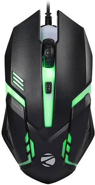 ZEBRONICS UZI Wired Ambidextrous Hybrid  Gaming Mouse