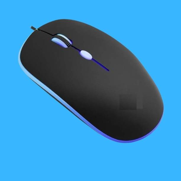 MAKMONI Computer Mouse Wired, Silent USB Mouse - Slim & Compact USB Mouse MB102 Wired Right Handed Optical  Gaming Mouse