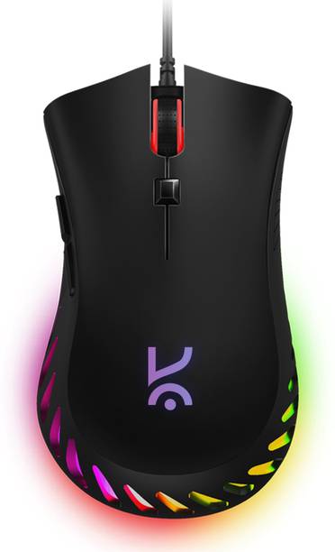 Kreo Falcon Wired Gaming Mouse, Pixart Sensor, RGB Mouse, Adjustable DPI upto 10k Wired Optical  Gaming Mouse