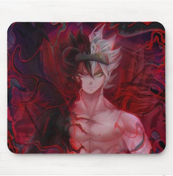 PulseWave Anime Mousepad Asta Printed with Anit-Slip Base Smooth Control, PC, Gaming Mousepad