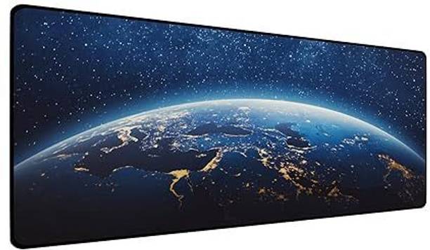 MMTSWorld Large Extended Earth Design Desk Mat for Laptop Keyboard and Mouse Use Non Slip Base Mousepad