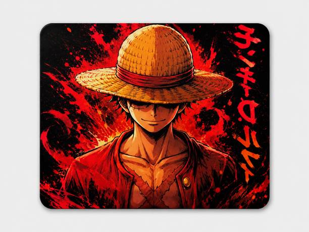 Mr. SnapMart Anime Straw Hat Printed Gaming Mouse Pad Non Slip Base Mousepad
