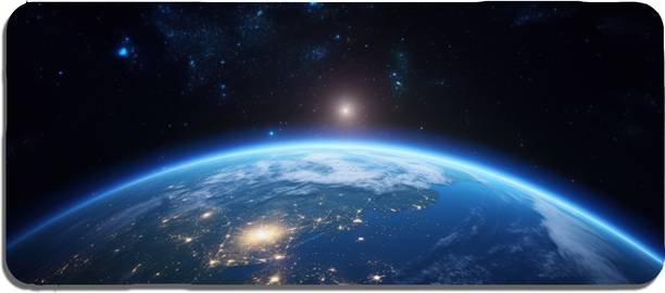 zeora Planet earth Gaming Large Mouse Pad XXL, Extended, Pc & keyboard 23 X 11 inch Non Slip Base Dual Sided Mousepad