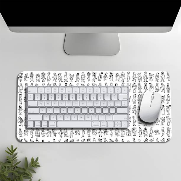 ZORI People Standing Drawing Printed MousePad for Gaming Computer, Laptop (11*23inch) Non Slip Base Mousepad