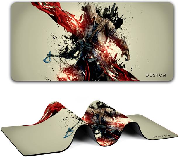 Bestor Assassin Warrior Gaming Mouse Pad Dark Reaper Samurai Mouse Pad 60cmx34cm Non Slip Base Mousepad