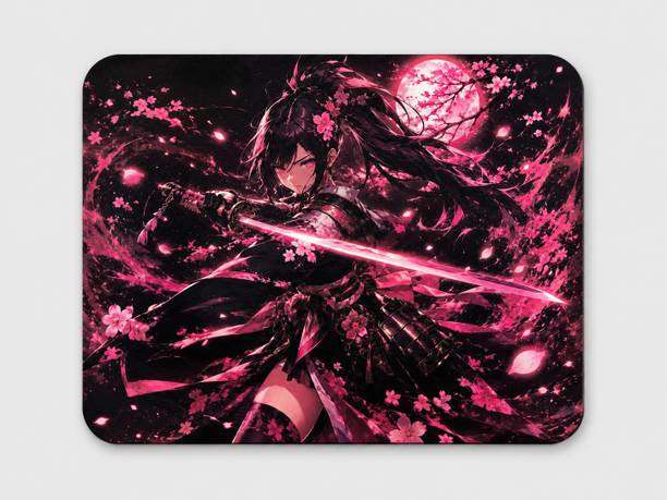 Mr. SnapMart akura Samurai Girl Anime Gaming Mouse Pad Non Slip Base Mousepad