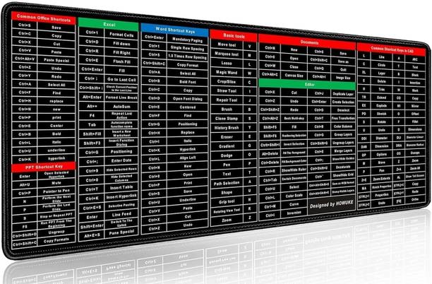TRIVYOM English Shortcut Keys Desk pad Large Computer Mouse Mat Mousepad