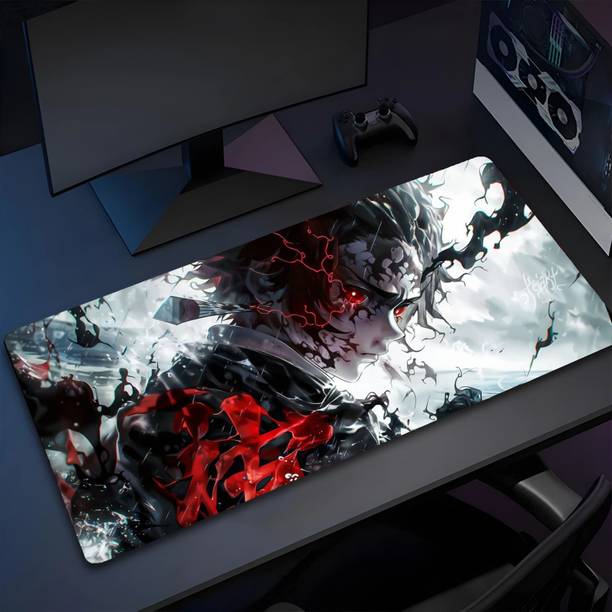 Eshaaver Laptop/Desktop Mat Demon slayer Animie Tanjiro Printed Anti-Fray Cloth -HQDS001 Non Slip Base Mousepad