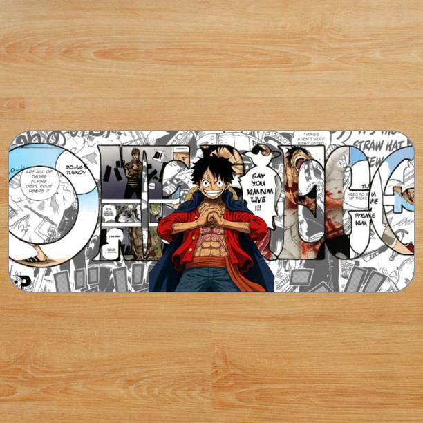 RockeryXPrints One Piece Luffy Manga Panel Desk Mat– 23x11 Inches| Stitched Edges Non Slip Base Mousepad