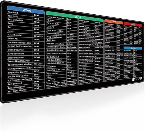 Ramidhamis RamidhamisWindows & Office Keyboard Shortcuts Desk Mat,Extended Size Non Slip Base Mousepad