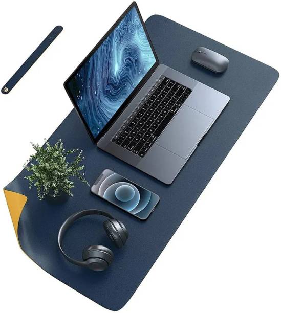 aalok enterprise Premium Vegan Leather Anti-Skid/Slip, and Reversible Desk Mat, 80x40 cm Mousepad