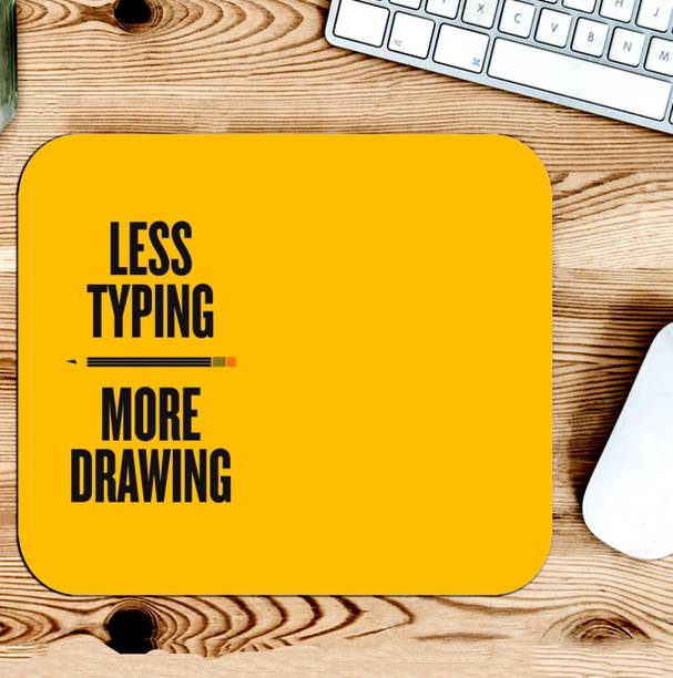 Gfylo Less Typing More Drawing Printed Mouse pad Smooth Surface and anti-Slip Non Slip Base Mousepad