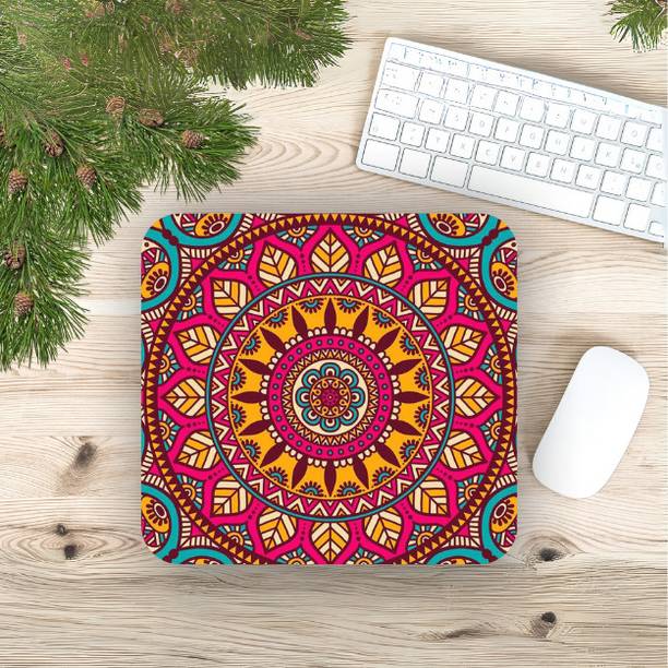 CASAVA HM STORE Colorful Mandala Mouse Pad | Vibrant Desk Accessory | Non-Slip Gaming & Office Non Slip Base Mousepad