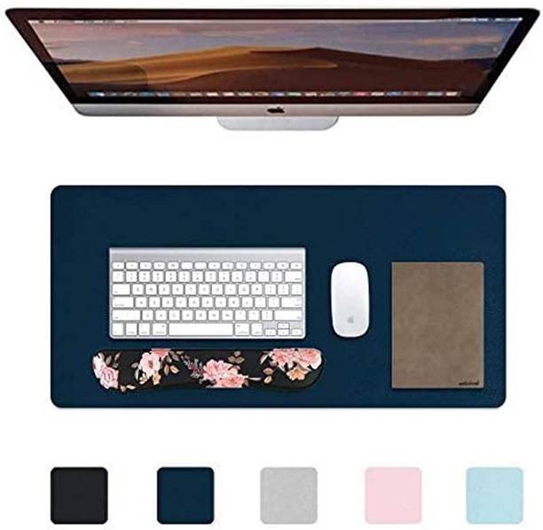 SYGA Desk Pad Mat Cover for Office & Home,Dark Blue & Light Blue-60x30 cm Mousepad