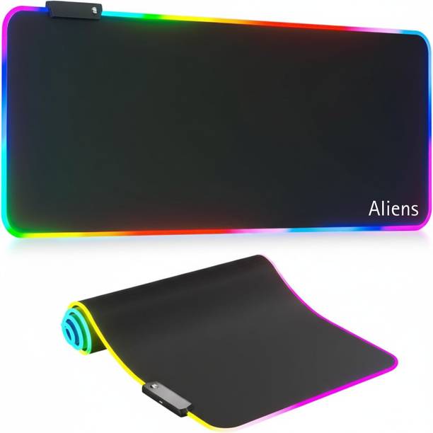 Aliens RGB Extended Gaming Mouse Pad, 14 Mode LED, Non-Slip Rubber Base Non Slip Base Mousepad