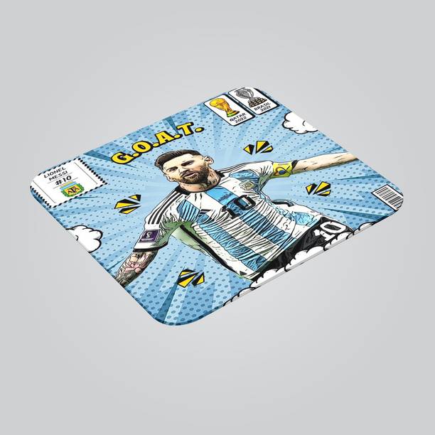 STICK STORE Argentina GOAT MessiFootball Print | Laptop, PC | Anti-Slip Rubber Base Non Slip Base Mousepad